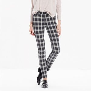 Madewell High-Rise Skinny Jeans in Bristow Plaid